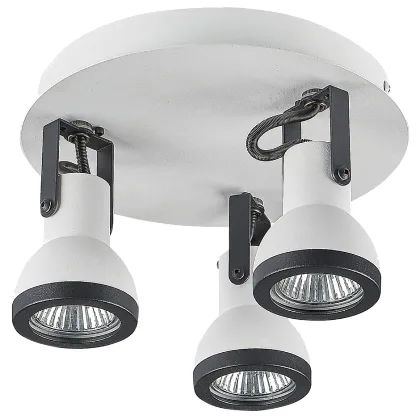 Lampa spot 3-punktowa baro regulowana metal biały