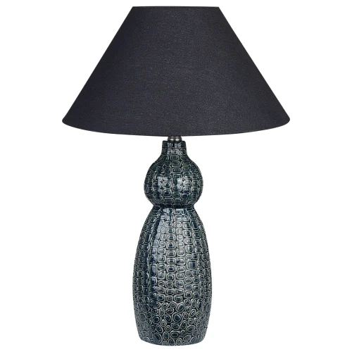 Lampa stołowa ceramiczna ciemnoniebieski z czarnym matina