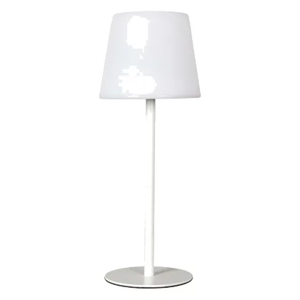 Lampa stołowa usb biała