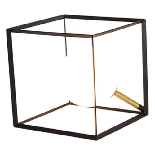 Lampa stołowa WEERT 1 x 28 W G9 15 x 15 cm czarny, złoty