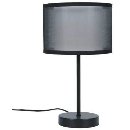 Lampa stołowa z podwójnym kloszem szara