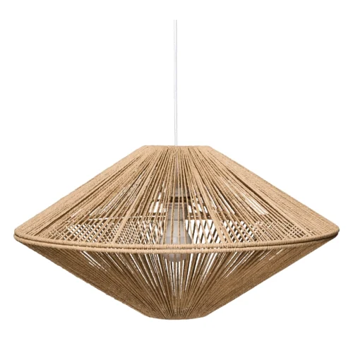 Lampa wisząca CAVES Papierowa plecionka Naturalny