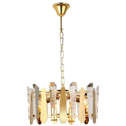 Lampa wisząca Rozalia 4 E14 złoty
