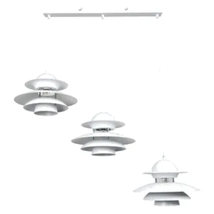 Lampa wisząca Scandi 3 white E27 biała