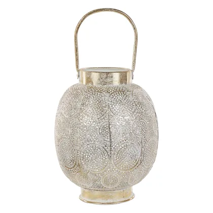 Lampion 30 cm metalowy złoty LANTAU