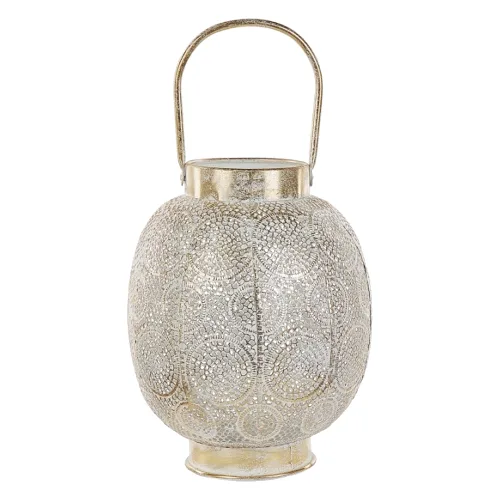 Lampion 30 cm metalowy złoty LANTAU