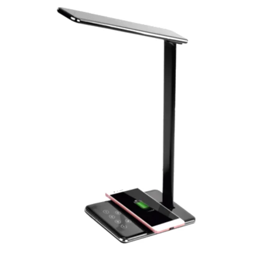 Lampka biurkowa LED NILA wireless ładowarka indukcyjna czarna Nilsen