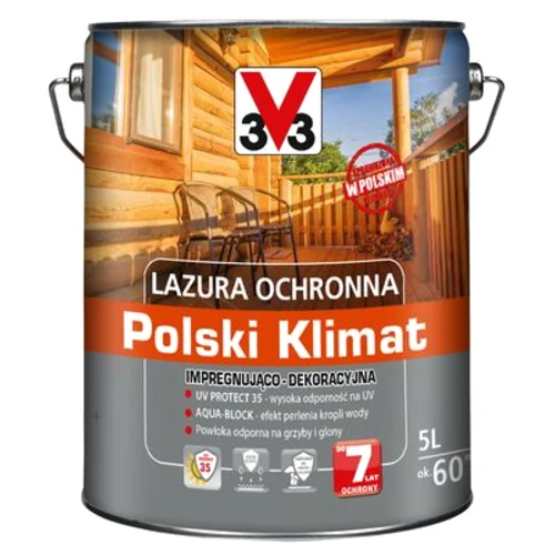 Lazura ochronna Polski Klimat impregnująco-dekoracyjna 5 l heban
