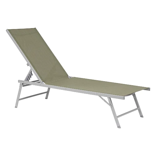 Leżak kempingowy CAYO oliwkowy 181x55.5 z anodowanego aluminium Bizzotto