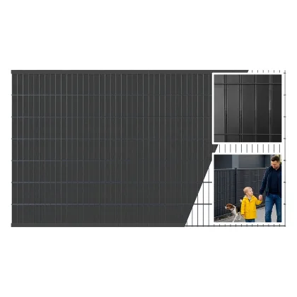 Listwy ogrodzeniowe pionowe metalowe (czarny) do paneli 2D (250×163 cm)