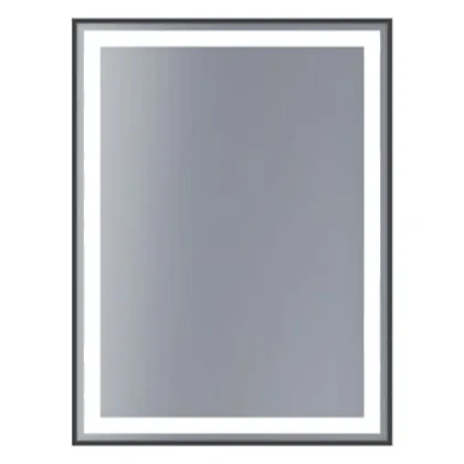 Lustro Argo 2 60 x 80 cm z oświetleniem czarne