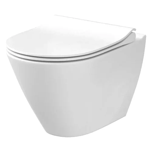 Miska WC wisząca Cersanit City Oval Cleanon z deską wolnoopadającą duroplast K701-104