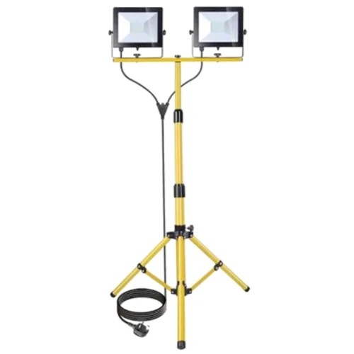 Naświetlacz LED na statywie, 2 x 50 W 7000 lm 4500 K IP65 140 cm