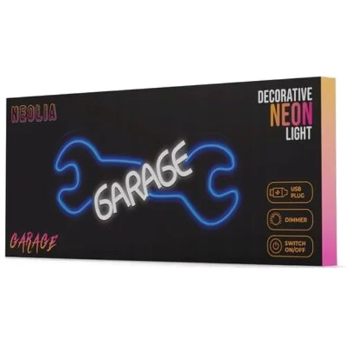 Neon plexi LED garage błękit biały NNE22 neolia