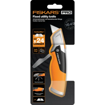Nóż uniwersalny CarbonMax ze stałym ostrzem 25,9 x 10,9 x 3 cm Fiskars