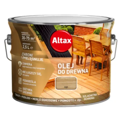 Olej do drewna 2,5 l dąb Altax
