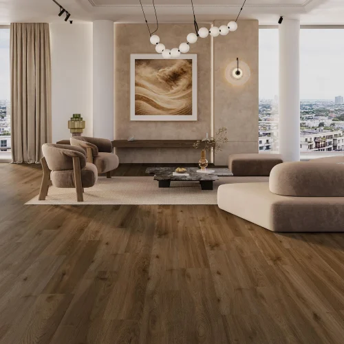 Panele Winylowe Spc Senti Floors Dąb Miraggio Kl. 34 5,0 + 1,0 Mm Click Z Podkładem