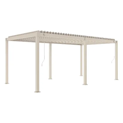 Pergola ogrodowa GARDA jedwabisty 600x300 z aluminium Bizzotto