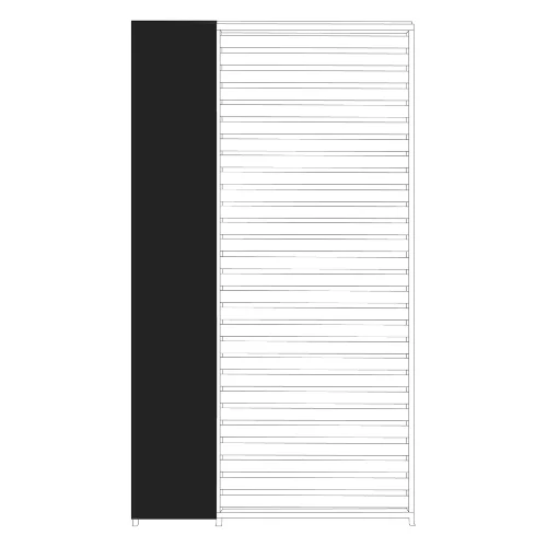 Pionowy panel żaluzjowy do pergoli OCEAN antracytowy 30.9x6 aluminiowy Bizzotto