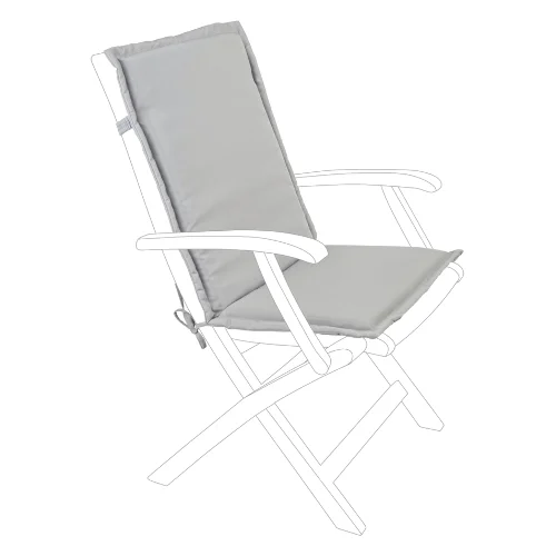 Poduszka na krzesło POLY180 taupe 45x94 wodoodporna z poliestru Bizzotto