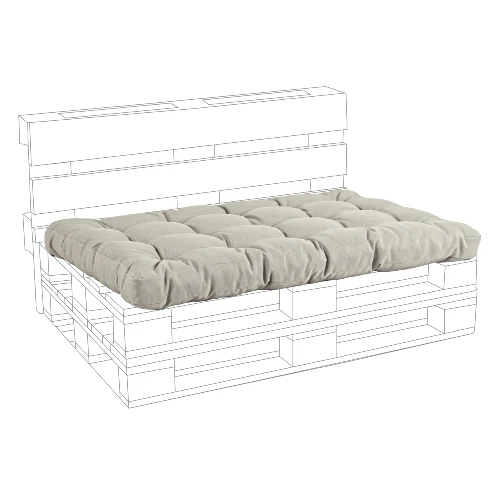 Poduszka na ławkę BEIGE beżowa 120x80 wodoodporna z poliestru Bizzotto