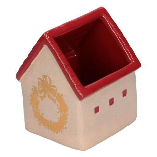 Rituali Domestici Dicasa Zestaw 2 osłonek na doniczkę w kształcie domku 11x11x14 cm