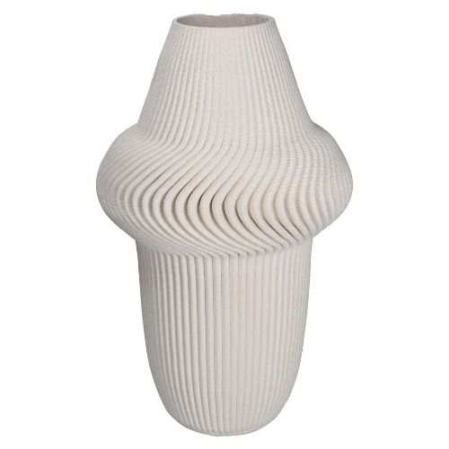 Rituali Domestici Lino Biały wazon 35.5 x 23 cm