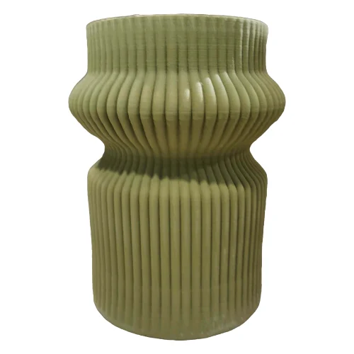 Rituali Domestici Lino Zielony wazon 28.5 x 21 cm