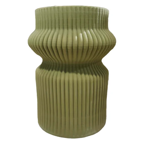 RITUALI DOMESTICI LINO Zielony wazon 28.5 x 21 cm