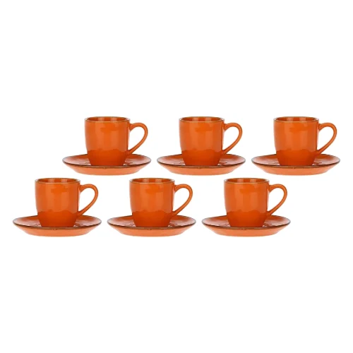 Rose&Tulipani Concerto Arancione Zestaw 6 filiżanek do espresso 90 ml