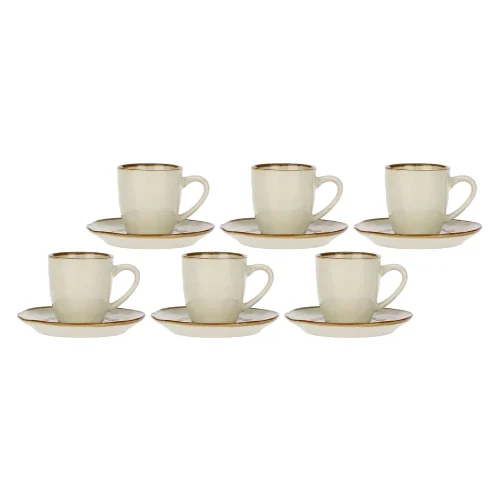 Rose&Tulipani Concerto Avorio Zestaw 6 filiżanek do espresso 90 ml