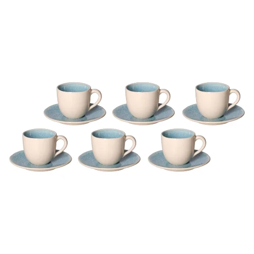 Rose&Tulipani Concerto Fuse Azzurro Zestaw 6 filiżanek do espresso 90 ml