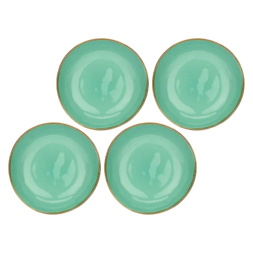 Rose&Tulipani Concerto Verde Acqua Zestaw 4 talerzy do zupy 21 cm