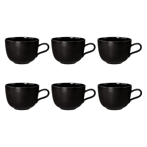Seltmann Liberty Velvet Black Zestaw 6 filiżanek do kawy 380 ml