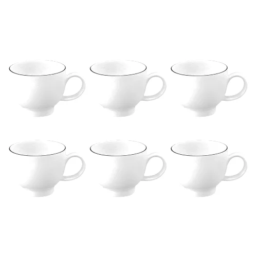 Seltmann Lido Black Line Zestaw 6 filiżanek do espresso 90 ml