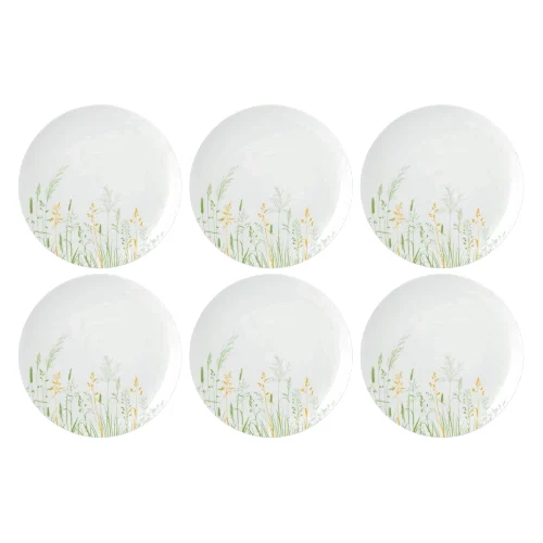 Seltmann Meadow Grasses Green Zestaw 6 talerzy do sałatek 22.5 cm
