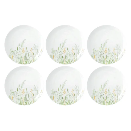 Seltmann Meadow Grasses Green Zestaw 6 talerzy obiadowych 27.5 cm