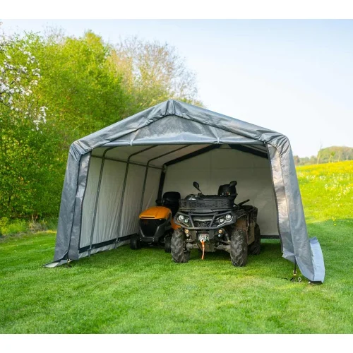ShelterLogic Foliowy namiot garażowy szopa na narzędzia szary 490x370x260 cm Numer pozycji: SL62697