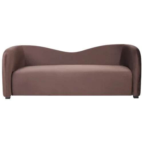 Sofa dla 3 osób VELTADA Welur Ciemnobrązowy