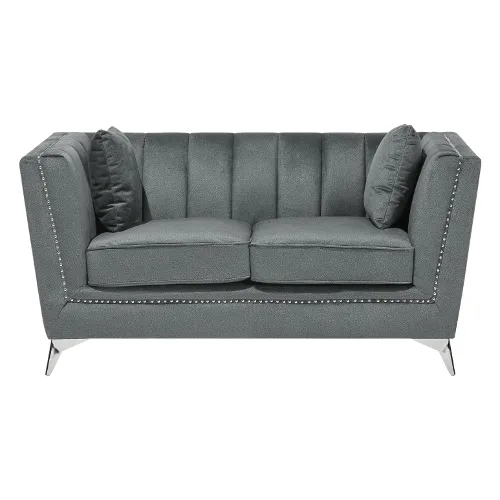 Sofa dwuosobowa welwet szara Basilio BLmeble