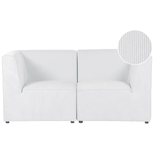 Sofa modułowa 2-osobowa sztruksowa złamana biel lemvig