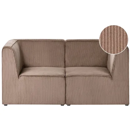 Sofa modułowa dla 2 osób LEMVIG Sztruks Piaskowy