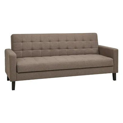 Sofa rozkładana Milton brązowa/ czarne