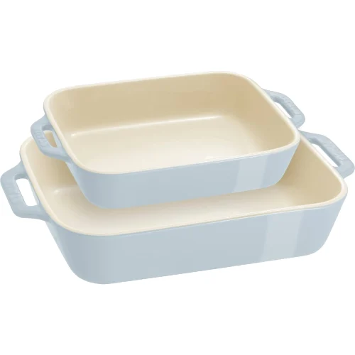 STAUB COOKING Zestaw 2 półmisków prostokątnych, jasnoniebieski