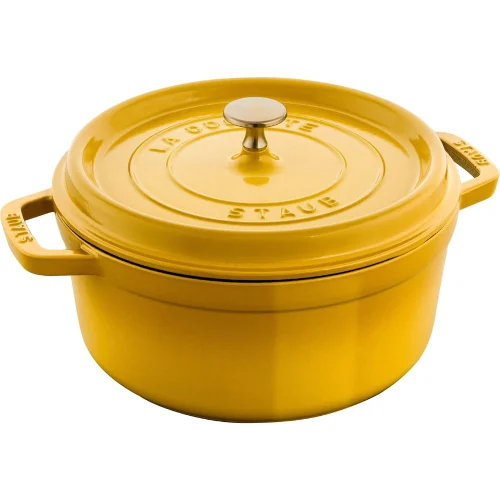 STAUB LA COCOTTE Garnek żeliwny okrągły 6.7 ltr cytrynowy
