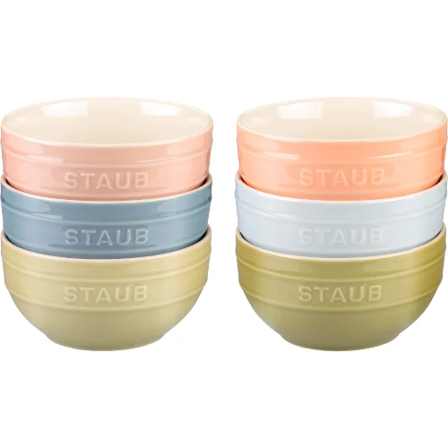 Staub serving zestaw 6 misek 14 cm, wielokolorowe