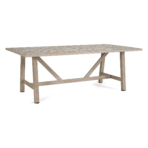 Stół ogrodowy KALIMERA timber 206x106 aluminiowy z efektem drewna Bizzotto