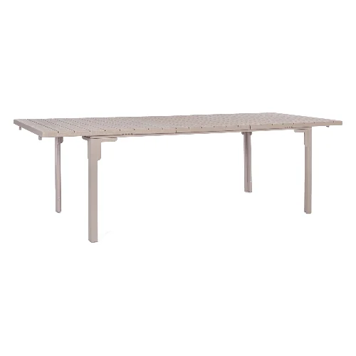 Stół ogrodowy rozkładany SARITA taupe 240/180x89.5 stalowy z blatem z HDPE Bizzotto