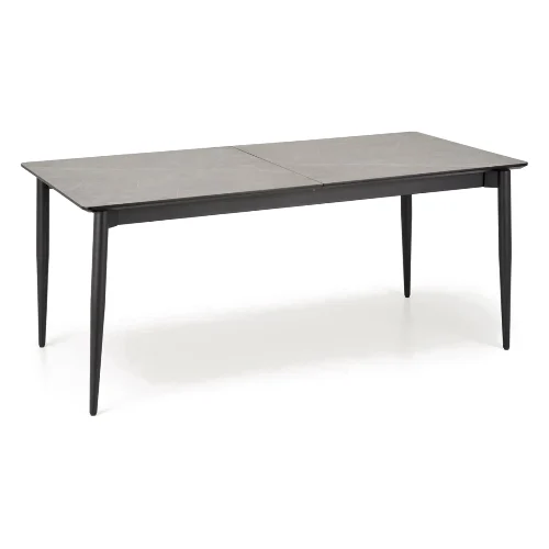Stół Rozkładany Charles 180(260)X90 Popielaty Marmur Stelaż Czarny