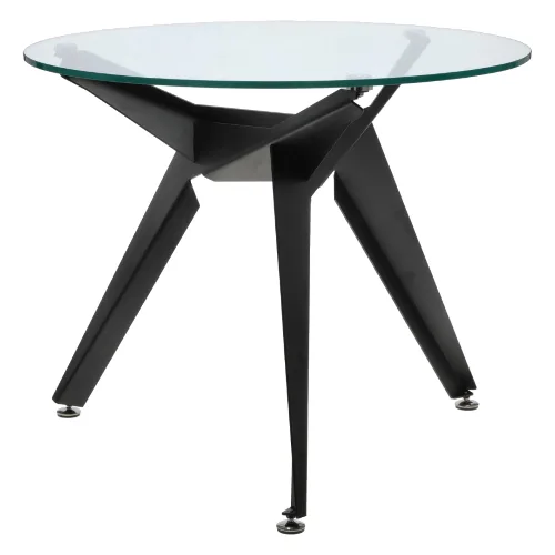 Stół troy 90cm transparentny/ czarny
